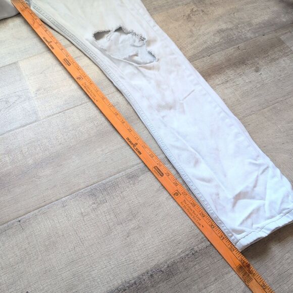 Zara Man Men's Pants White Jeans Distressed Size 32 - Picture 5 of 7